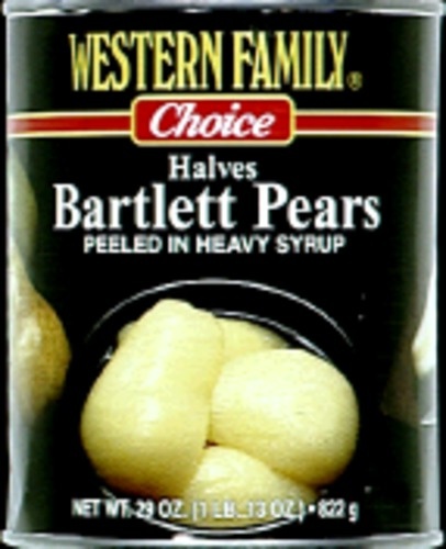 slide 1 of 1, Western Family Pear Halves Heavy Syrup, 29 oz