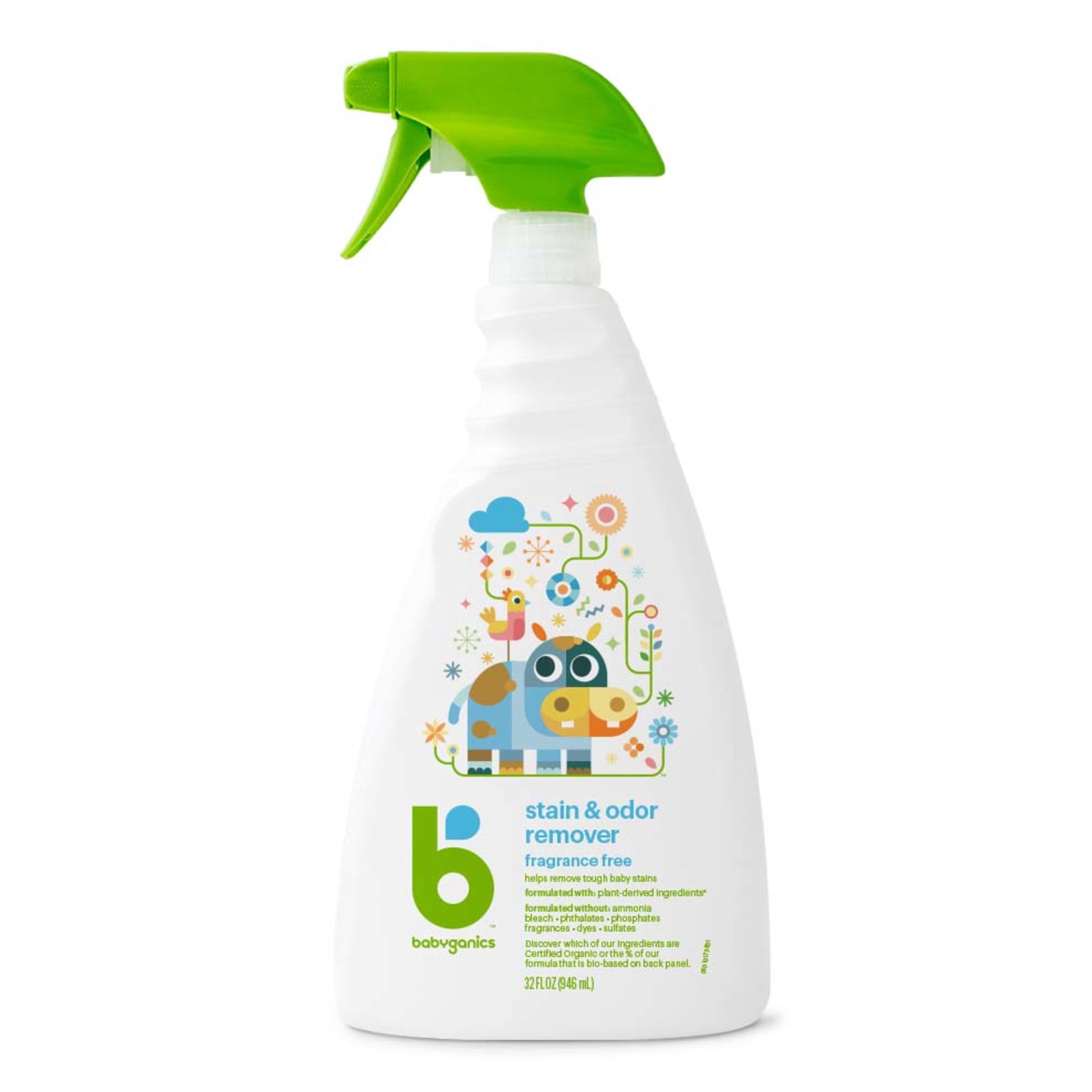 slide 1 of 2, Babyganics Stain & Odor Remover Spray, 32oz, 3 pack, Packaging May Vary, 32 fl oz