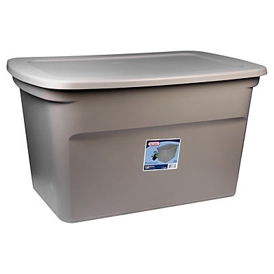 slide 1 of 1, Sterilite Storage Tote Hazelwood Box and Lid, 30 gal