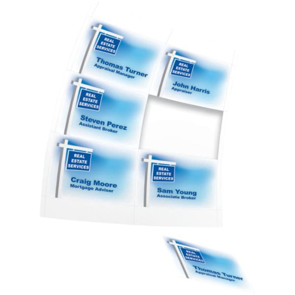 slide 2 of 6, Office Depot Brand Badge Inserts, 3"" X 4"", White, Pack Of 300, 300 ct