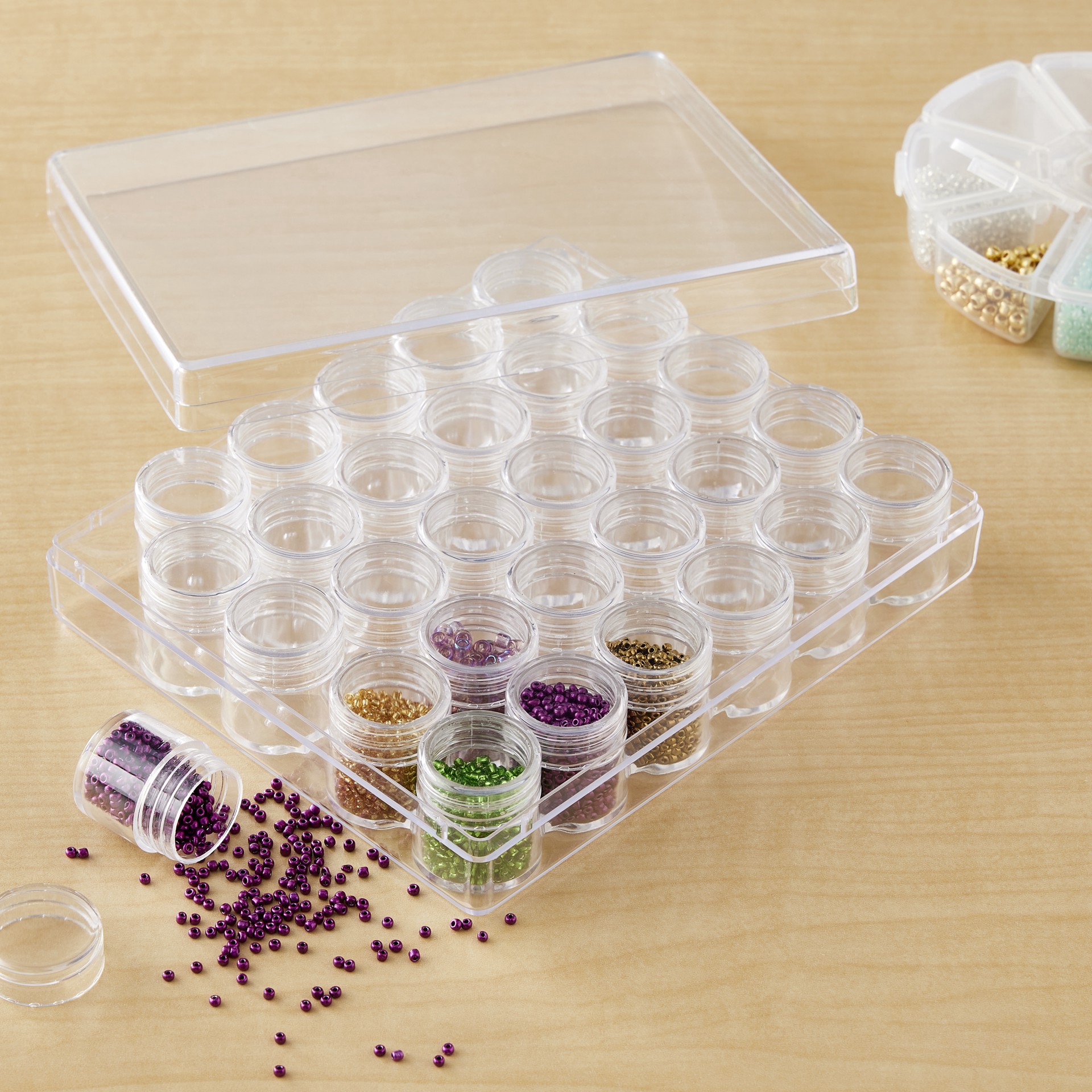 slide 2 of 4, 30 Container Bead Organizer By Bead Landing, 6.3 in x 5.3 in x 1.3 in