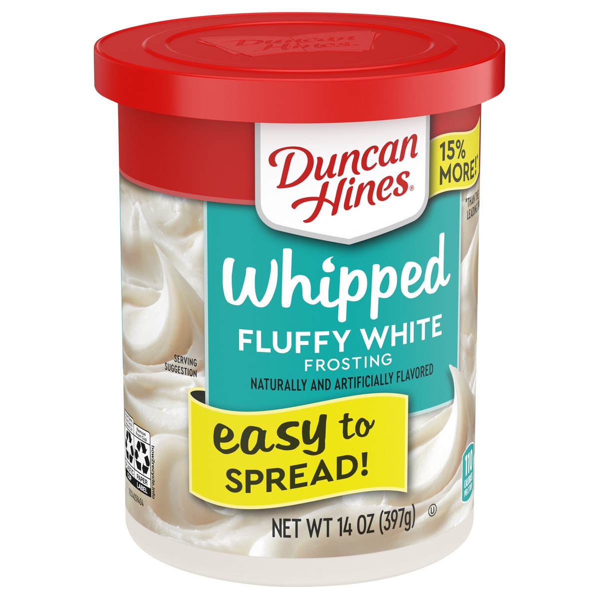 slide 8 of 13, Duncan Hines Fluffy White Whipped Frosting 14 oz, 14 oz