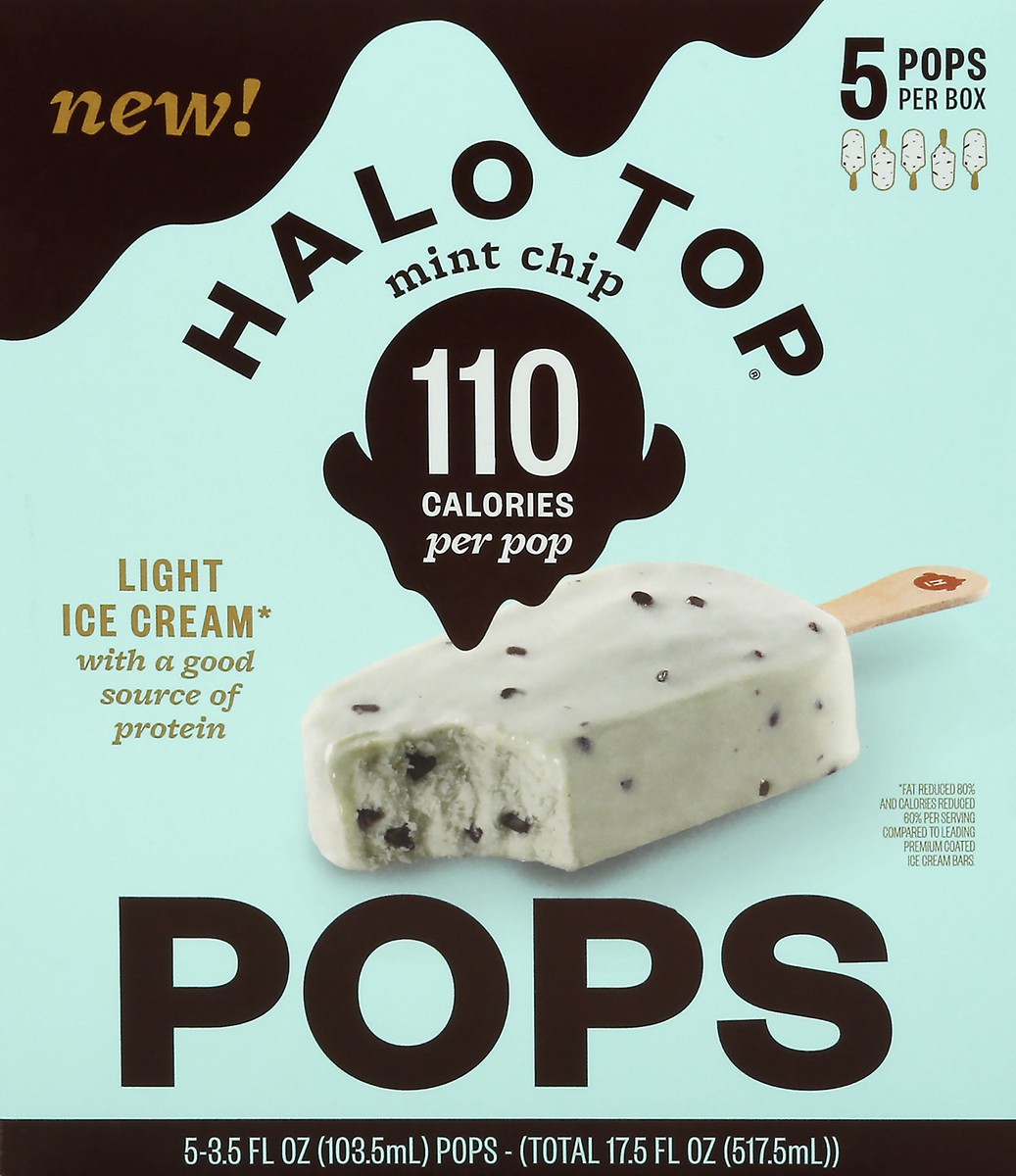 slide 12 of 13, Halo Top Creamery Halo Top Mint Chip Pops 5 ea, 5 ct