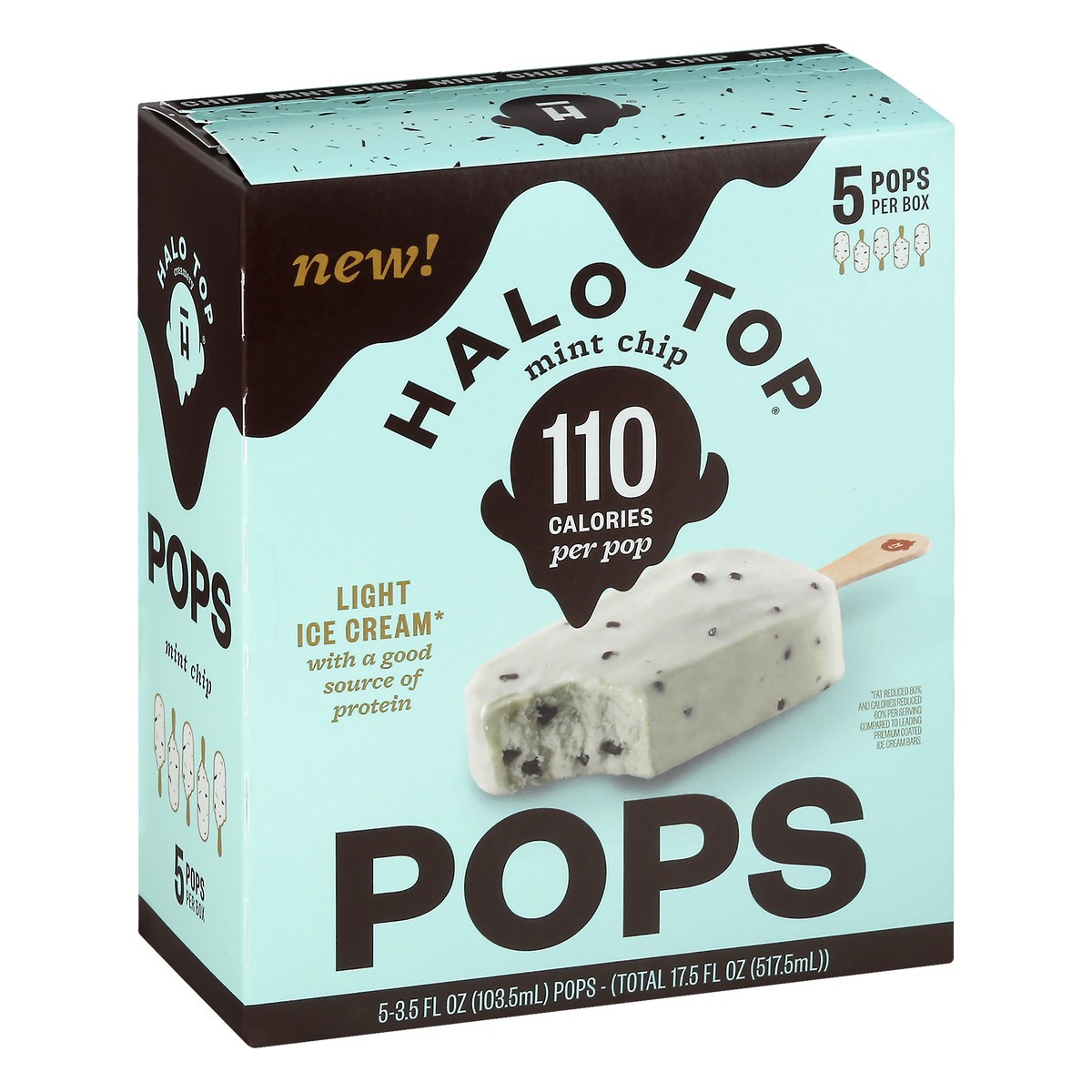 slide 13 of 13, Halo Top Creamery Halo Top Mint Chip Pops 5 ea, 5 ct