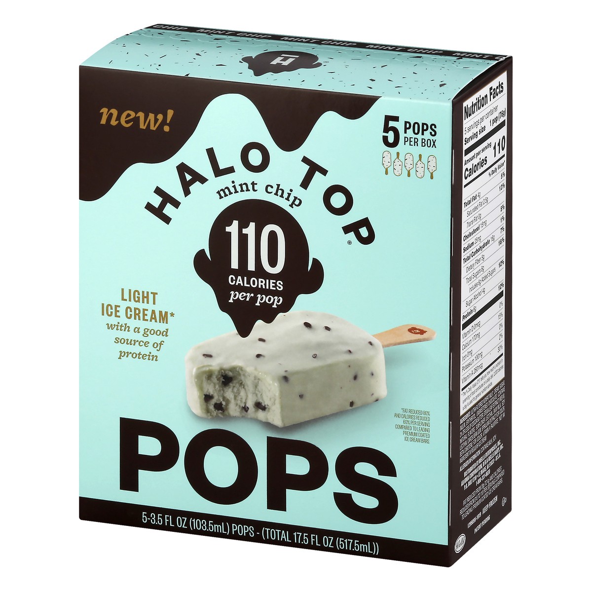 slide 6 of 13, Halo Top Creamery Halo Top Mint Chip Pops 5 ea, 5 ct