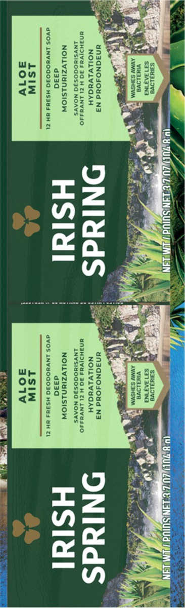 slide 6 of 7, Irish Spring Aloe Mist Deodorant Bar Soap for Men, 3.7 oz, 8 Pack, 3.7 oz