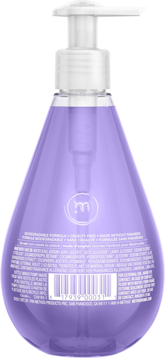 slide 3 of 3, method Gel Hand Wash, French Lavender, 12 ounce, 12 fl oz
