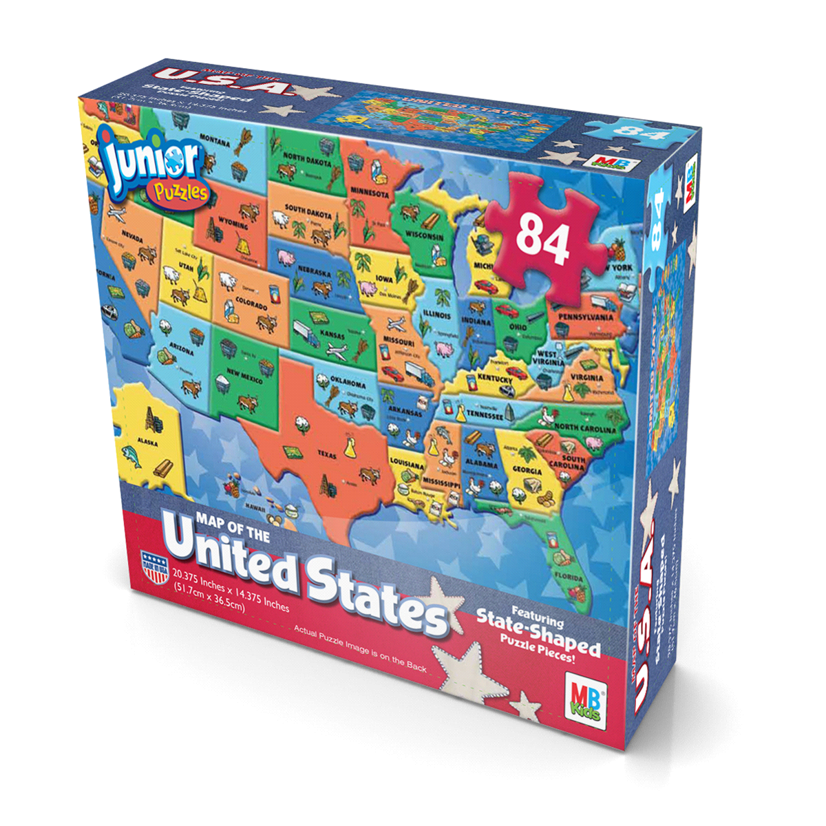 slide 1 of 1, Cardinal USA World Map Puzzle, 1 ct