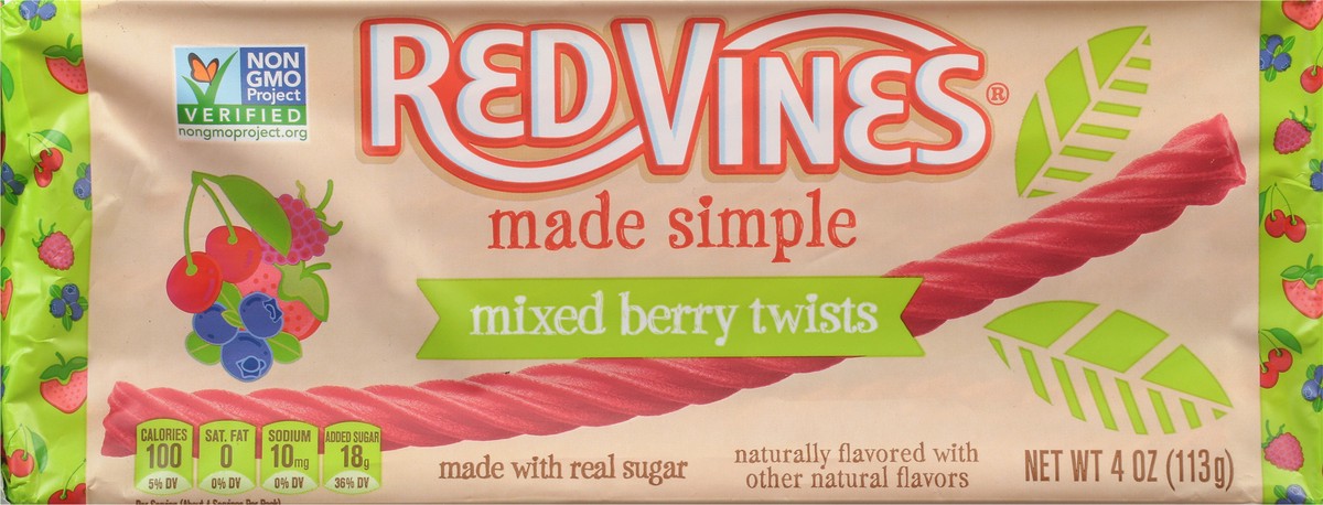 slide 6 of 9, Red Vines Mixed Berry Twists Candy 4 oz, 4 oz