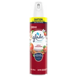 Glade Aerosol Spray, Air Freshener for Home, Apple Cinnamon Scent, Fragrance Infused with Essential Oils, Invigorating and Refreshing, with 100% Natural Propellent, 8.3 oz