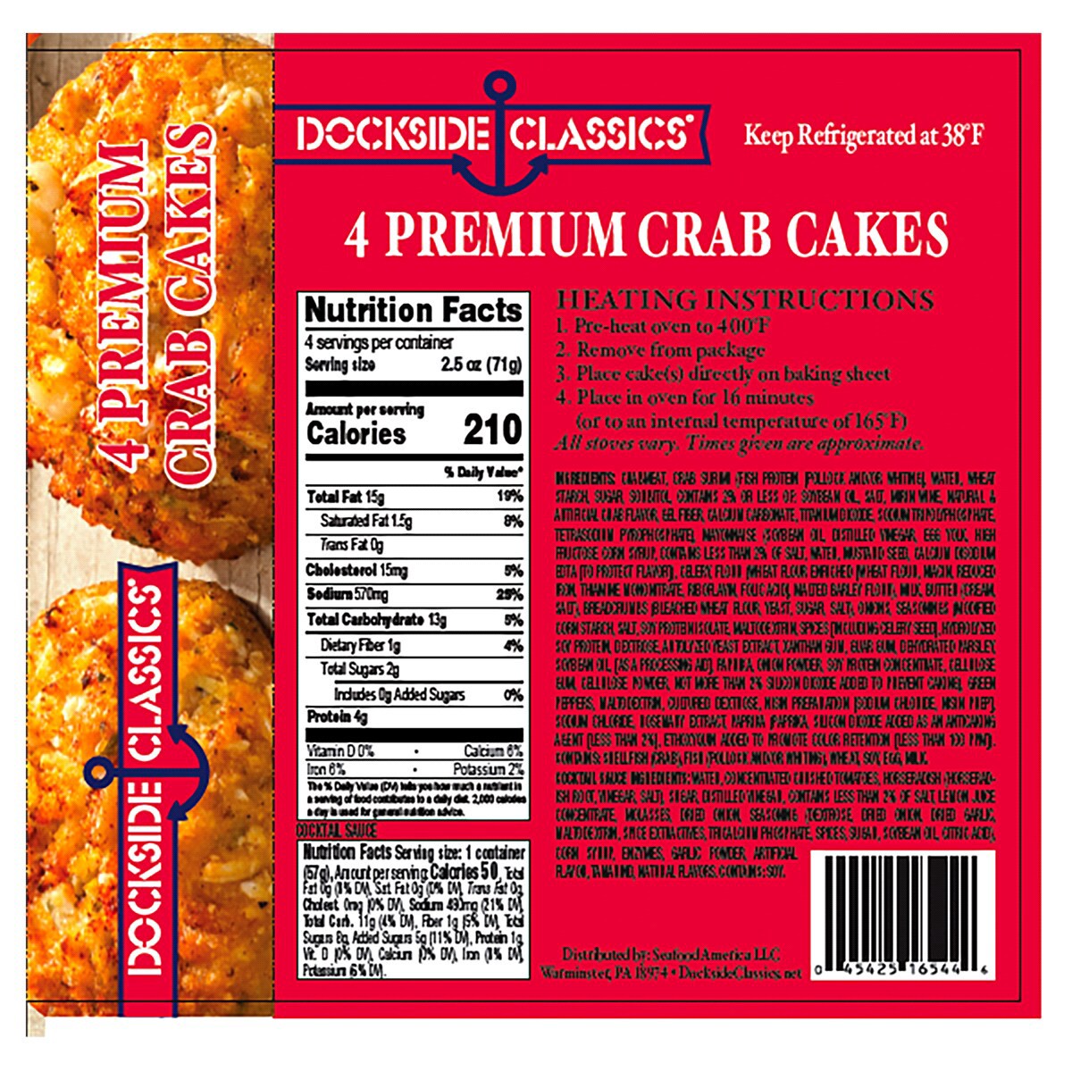 slide 2 of 2, Dockside Classics® premium crab cakes, 12 oz