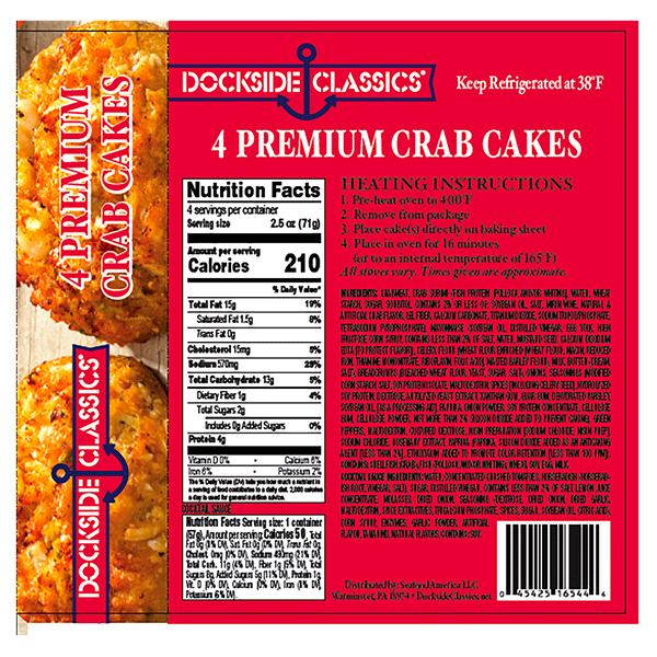 slide 3 of 5, Dockside Classics Premium Crab Cakes, 4 ct, 12 oz, 4 ct; 12 oz