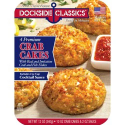 Dockside Classics Premium Crab Cakes, 4 Ct, 12 Oz