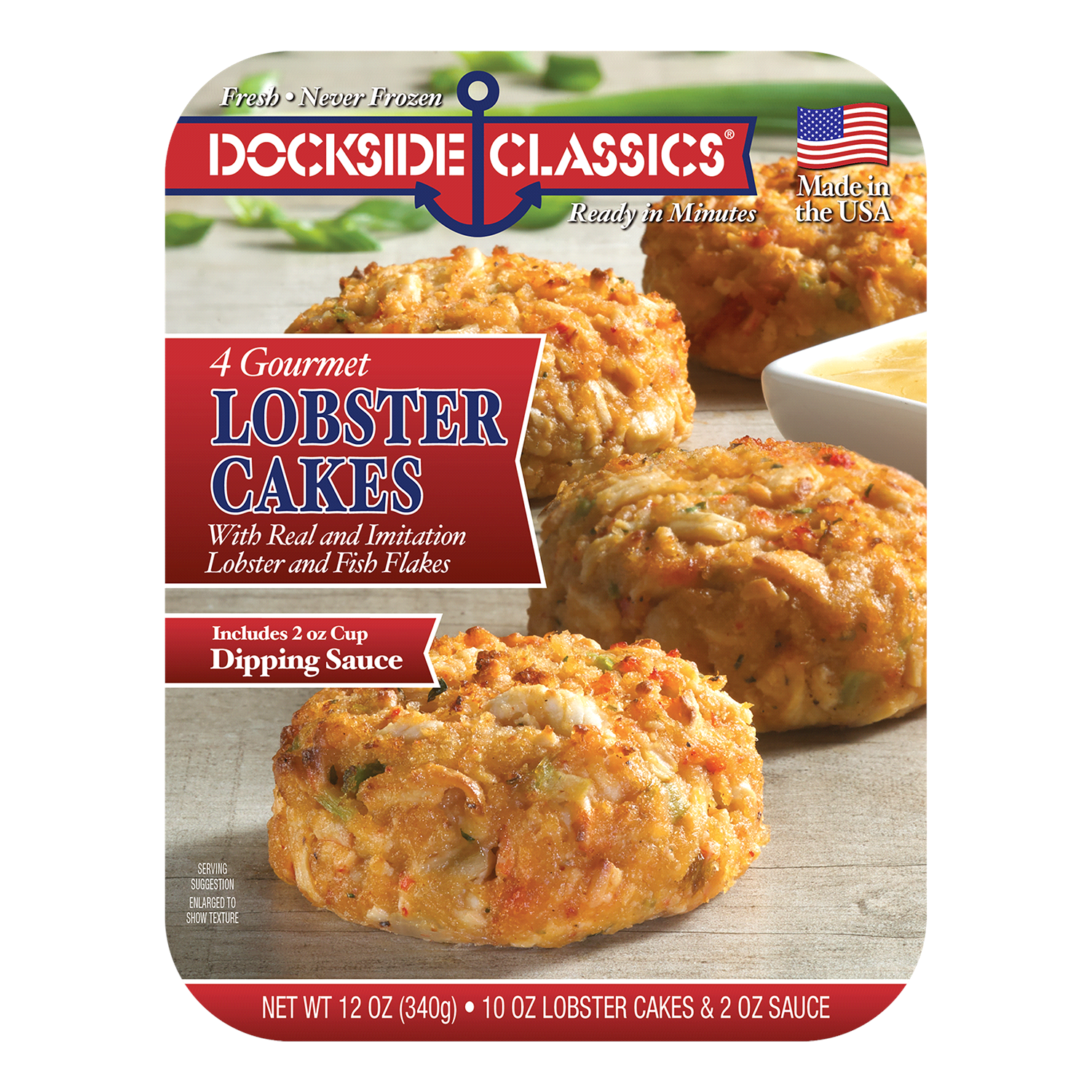 slide 1 of 2, Dockside Classics Gourmet Lobster Cake 4 ea, 4 ct
