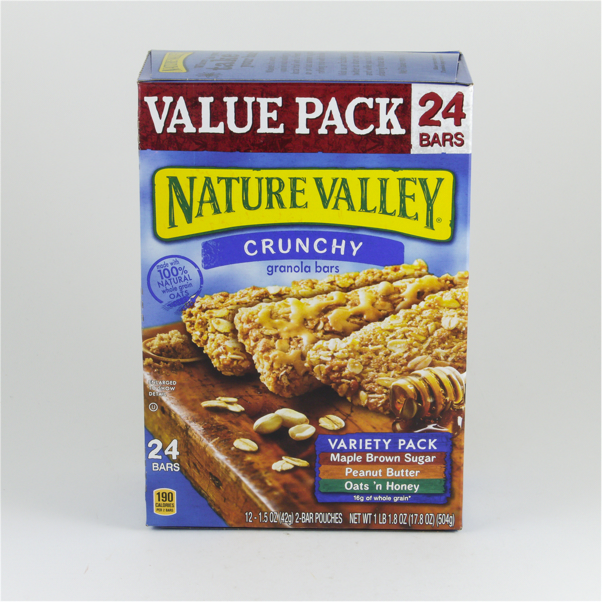 slide 6 of 8, Nature Valley Crunchy Variety Pack Granola Bars - 12ct, 12 ct