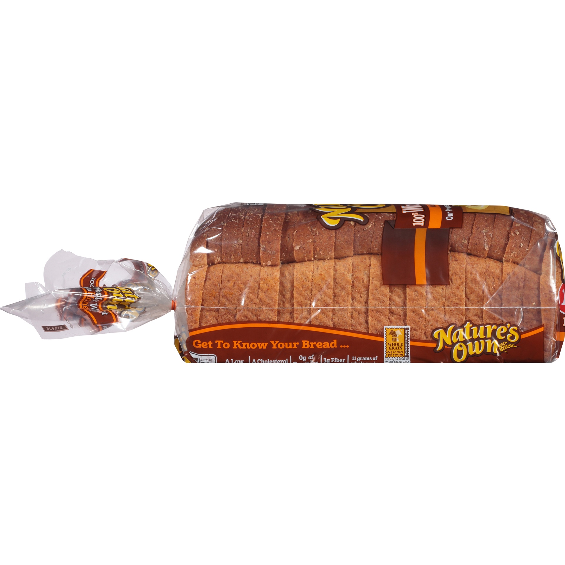 slide 4 of 8, Nature's Own 100% Whole Wheat Bread with Honey, Sliced Whole Wheat Sandwich Bread, 16 oz Loaf, 16 oz