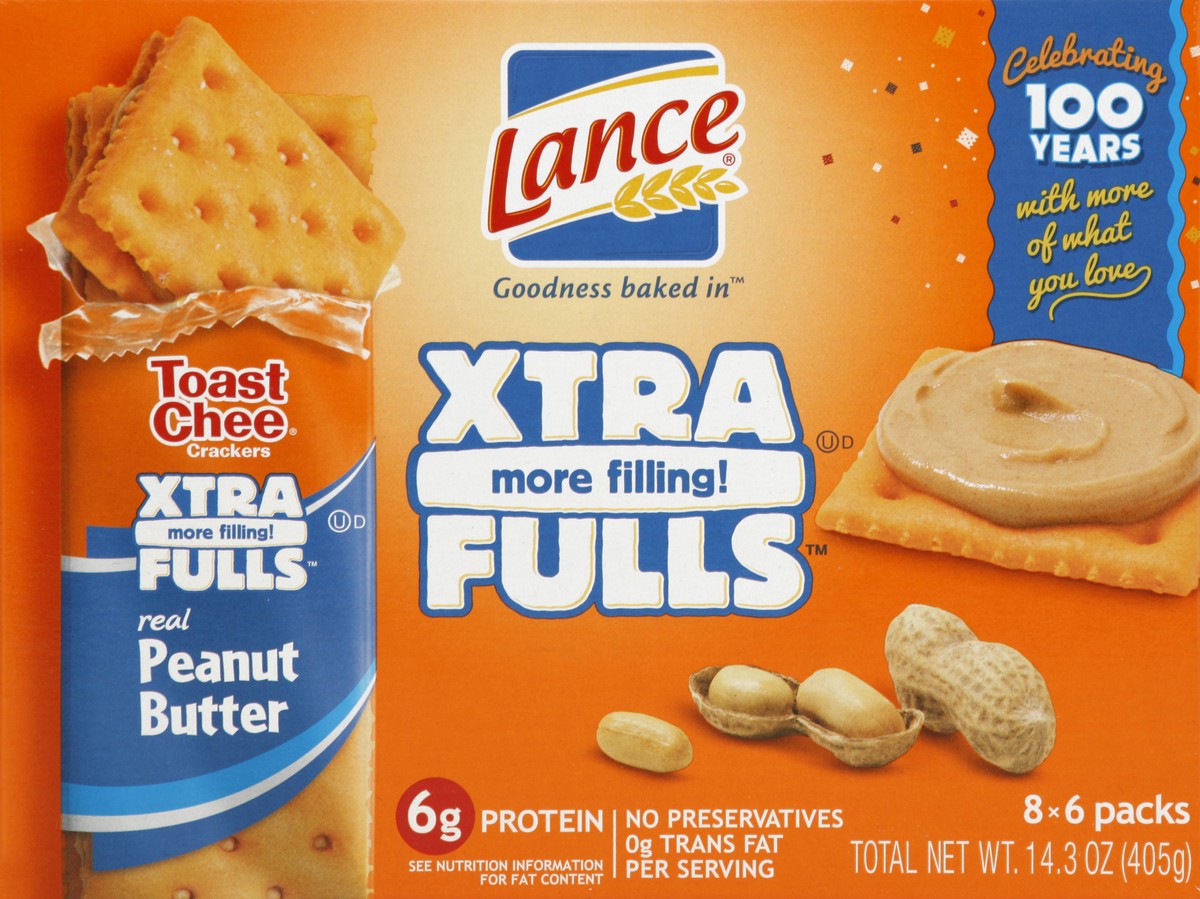 slide 4 of 4, Lance Crackers Toast Chee Xtra Fulls Peanut Butter, 8 ct