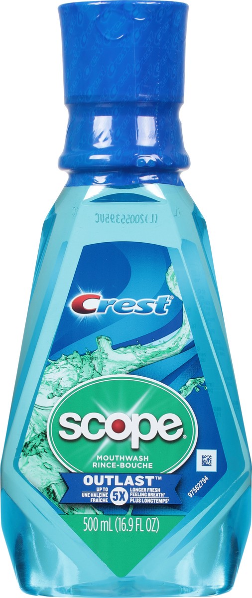 slide 6 of 9, Crest Scope Outlast Blue Peppermint, 500 ml