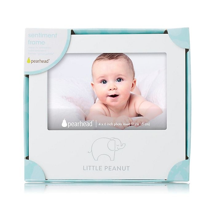 slide 3 of 3, Pearhead Little Peanut'' Sentiment Picture Frame - White'', 4 in x 6 in