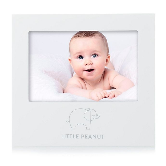 slide 1 of 3, Pearhead Little Peanut'' Sentiment Picture Frame - White'', 4 in x 6 in