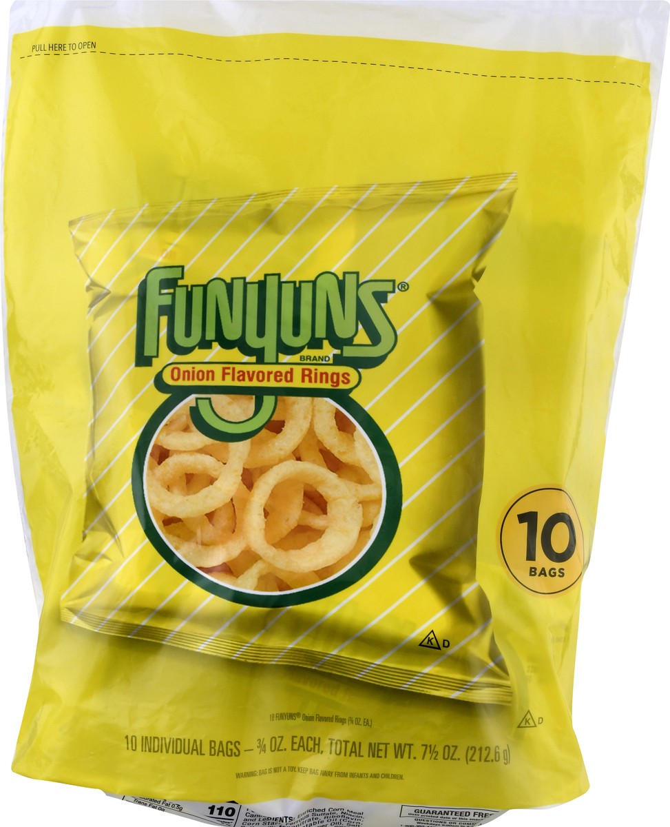 slide 6 of 6, Funyuns Onion Flavored Rings 3/4 Oz 10 Count, 7.5 oz