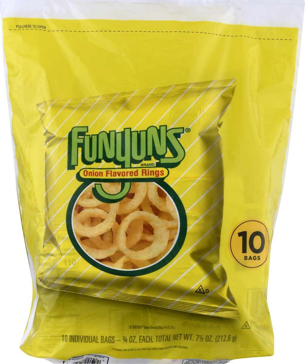 slide 5 of 6, Funyuns Onion Flavored Rings 3/4 Oz 10 Count, 7.5 oz