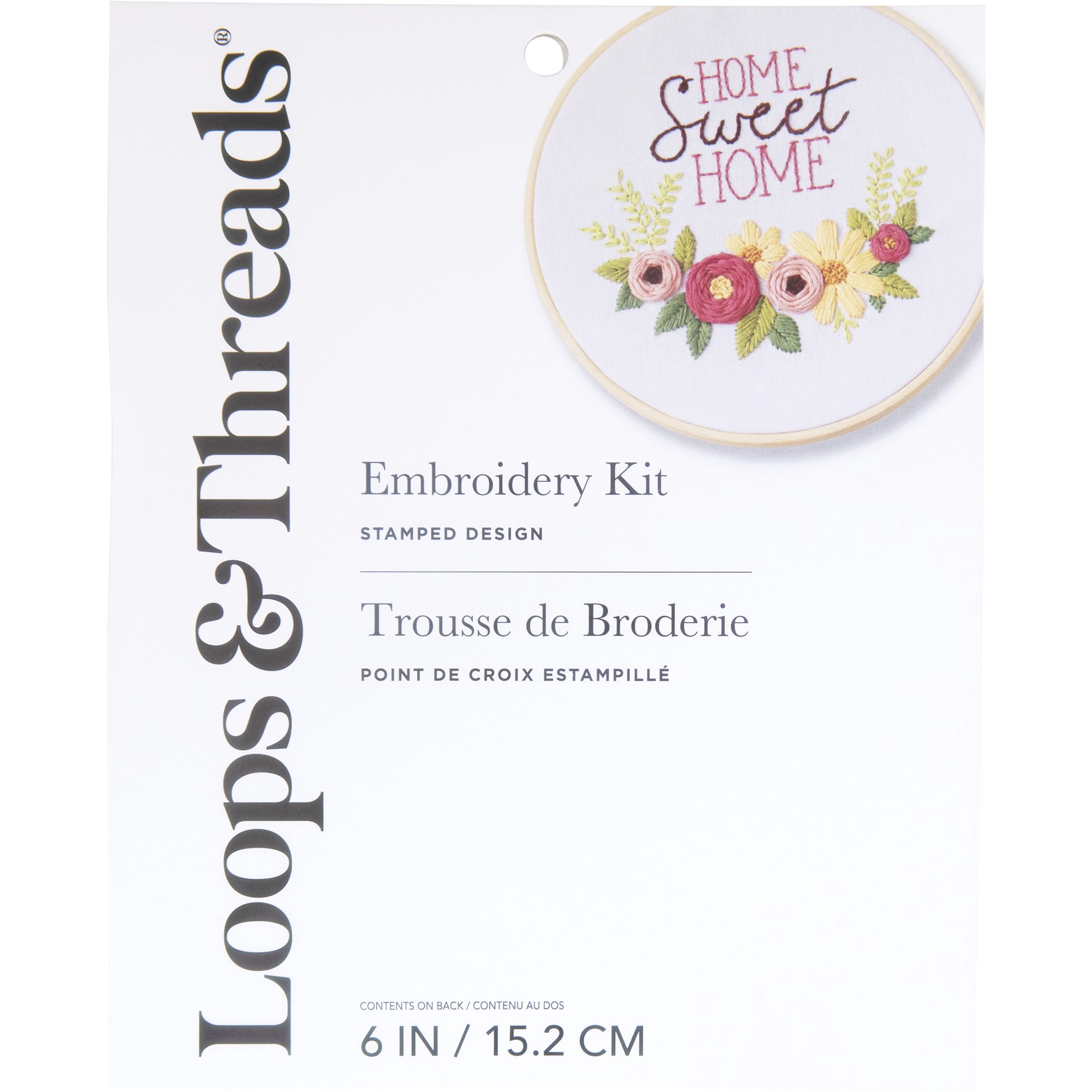 slide 2 of 4, Home Sweet Home Embroidery Kit By Loops & Threads, 6 in x 6 in