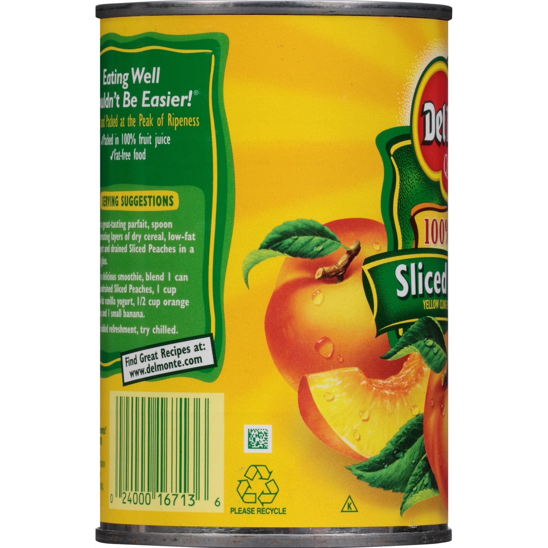 slide 2 of 6, Del Monte Yellow Cling Peach Slices in 100% Fruit Juice, 15 oz