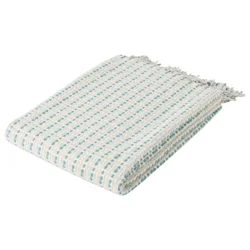 Room & Retreat Check Woven Throw, 50 In X 70 In, Aqua 50x70