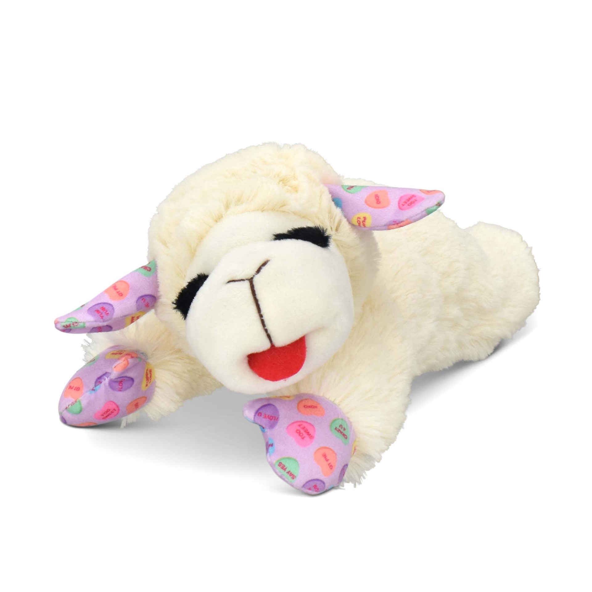slide 1 of 1, Multipet International Multipet's Lamb Chop with Sweetheart Pattern Dog Toy 10.5", Medium, 1 ct