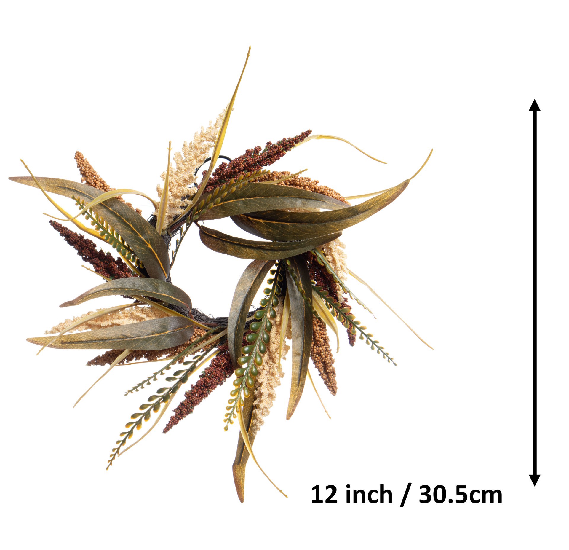 slide 2 of 3, 12" Mixed Heather Mini Wreath By Ashland, 12 in