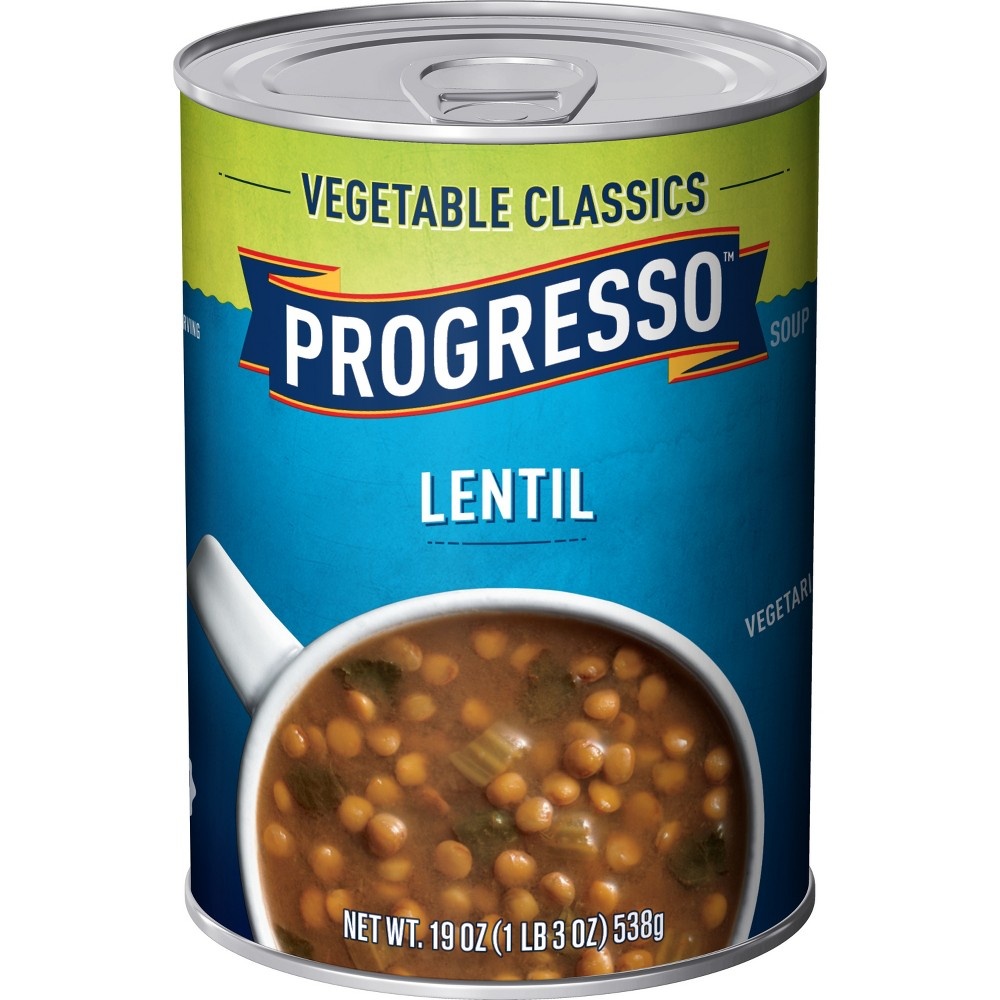 slide 3 of 3, Progresso Lentil Soup, Vegetable Classics Canned Soup, Gluten Free, 19 oz, 19 oz