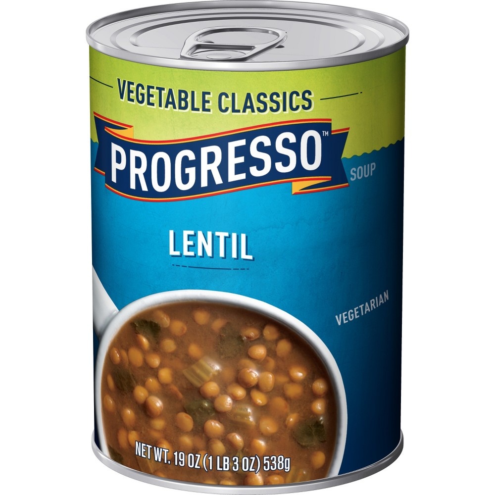 slide 2 of 3, Progresso Lentil Soup, Vegetable Classics Canned Soup, Gluten Free, 19 oz, 19 oz