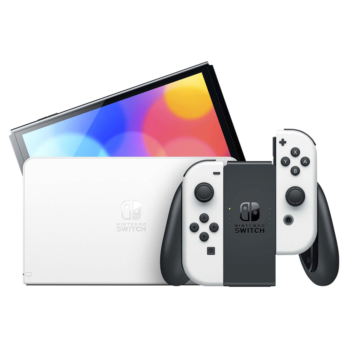 slide 19 of 21, Nintendo Switch - OLED Model with White Joy-Con, 1 ct