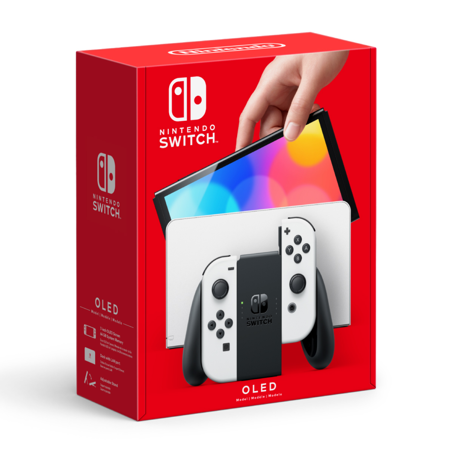 slide 1 of 21, Nintendo Switch - OLED Model with White Joy-Con, 1 ct