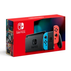 Nintendo Switch with Neon Blue and Neon Red JoyCon