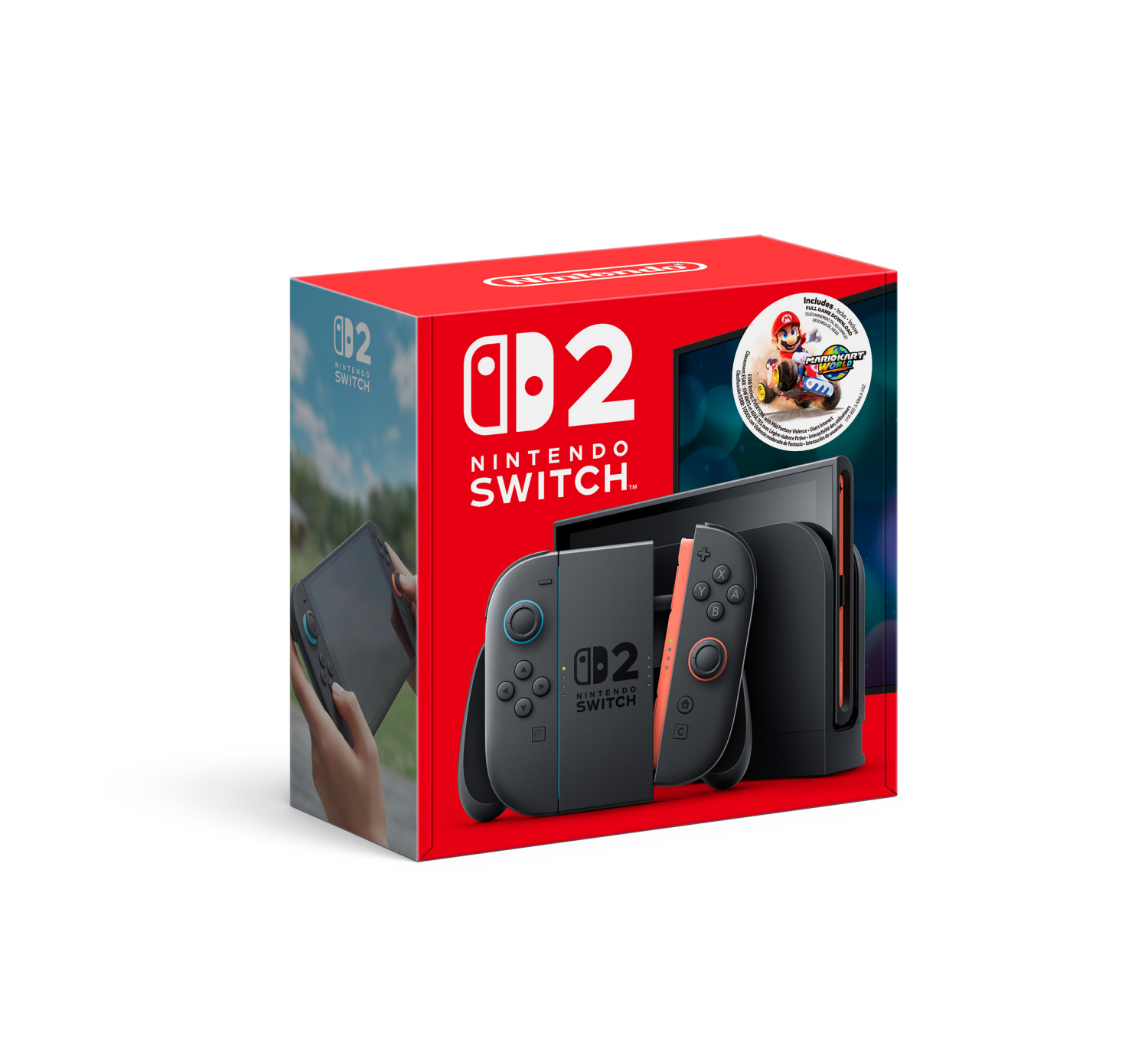 slide 1 of 7, Nintendo Switch 2 Console + Mario Kart World Bundle (Digital Download in Console), 1 ct