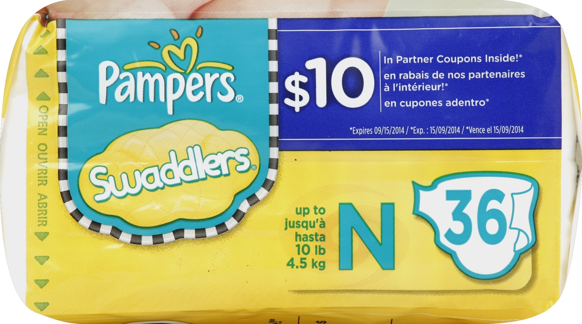 slide 4 of 7, Pampers Diapers , 36 ct