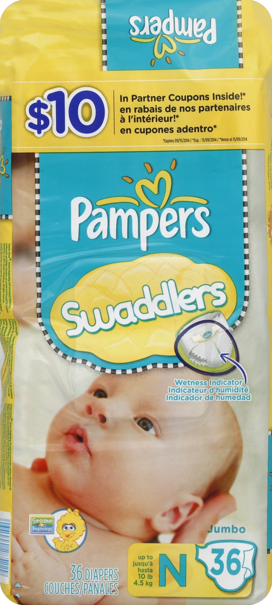 slide 5 of 7, Pampers Diapers , 36 ct