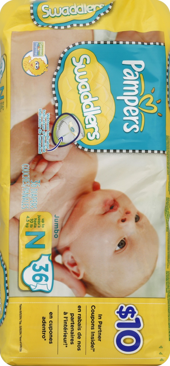 slide 6 of 7, Pampers Diapers , 36 ct
