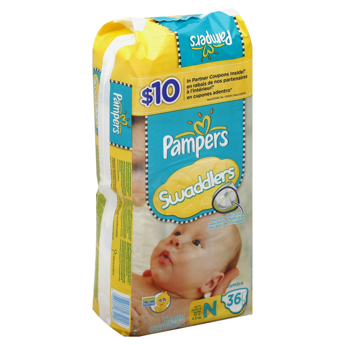 slide 7 of 7, Pampers Diapers , 36 ct