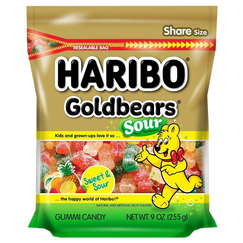 slide 1 of 3, Haribo Sour Gold Bears - 9oz, 9 oz