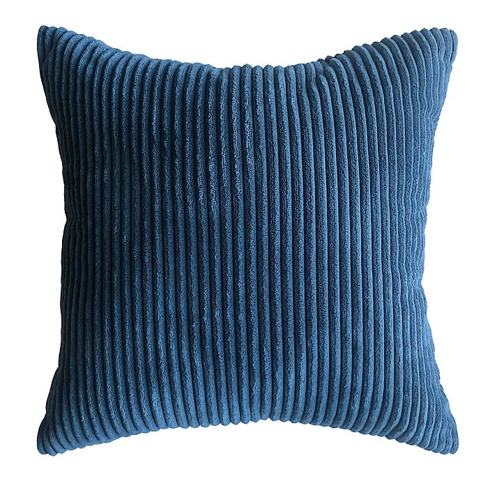 slide 1 of 3, Simply Essential Corduroy Reversible Square Throw Pillow - Navy, 1 ct