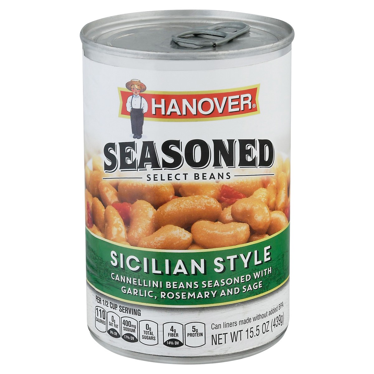 slide 1 of 13, Hanover Sicilian Style Seasoned Select Beans 15.5 oz, 15.5 oz