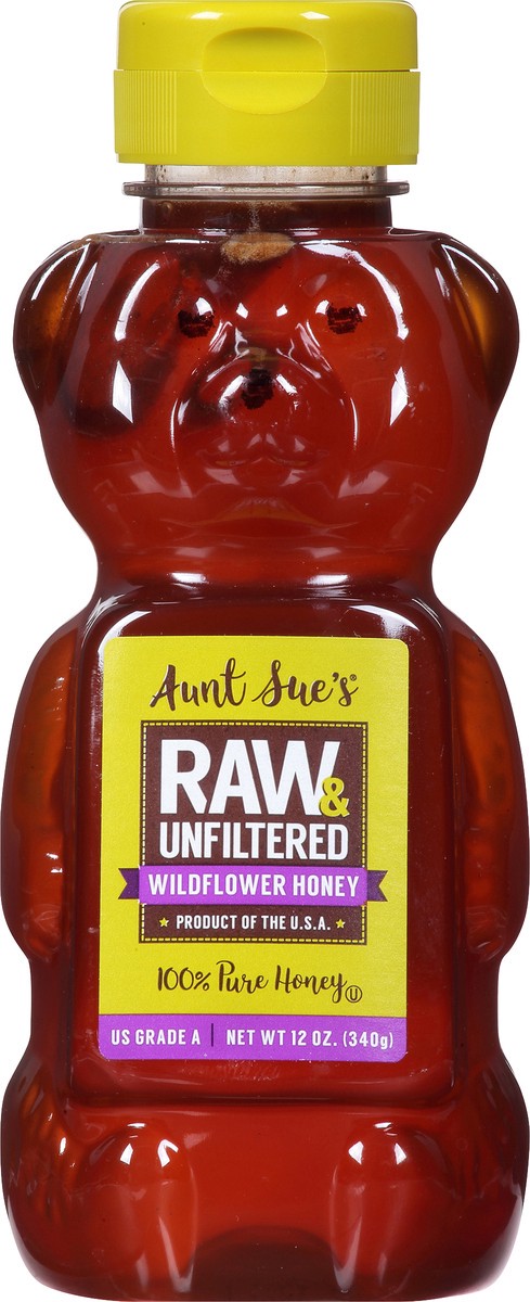 slide 4 of 10, Aunt Sue's Raw & Unfiltered Wildflower Honey 12 OZ, 12 oz