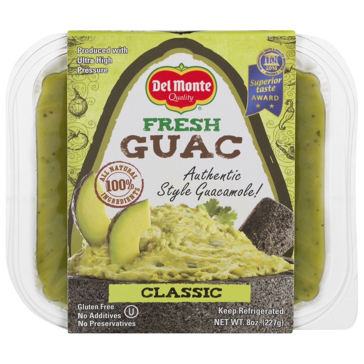 slide 1 of 1, Del Monte Classic Fresh Guac, 8 oz