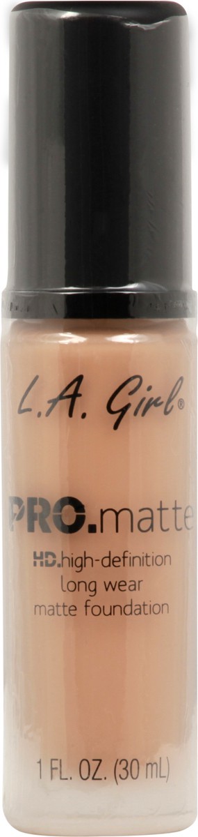 slide 4 of 6, L.A. Girl Matte Foundation, Sand, Liquid, 1 oz
