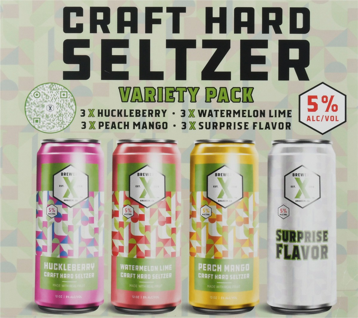 slide 6 of 12, Brewery X Variety Pack Hard Seltzer 12 - 12 oz Cans, 12 ct
