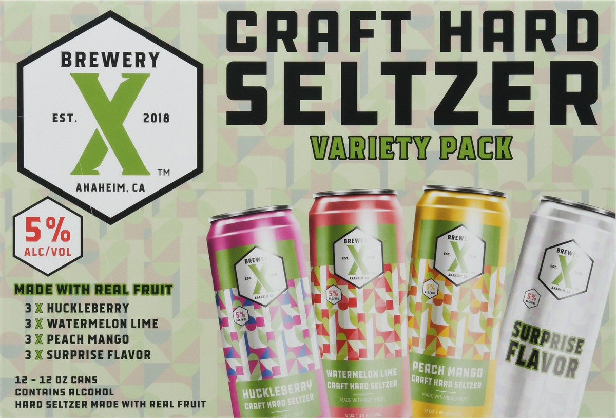 slide 3 of 12, Brewery X Variety Pack Hard Seltzer 12 - 12 oz Cans, 12 ct