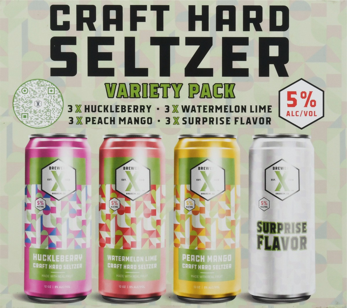 slide 7 of 12, Brewery X Variety Pack Hard Seltzer 12 - 12 oz Cans, 12 ct